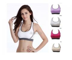 Women Padded Yoga Bra Racerback Top Athletic Vest Gym Fitness Sports